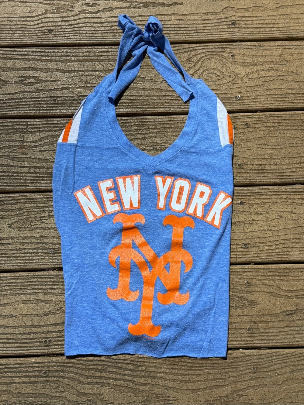 New York Mets Blue & Orange Halter Top